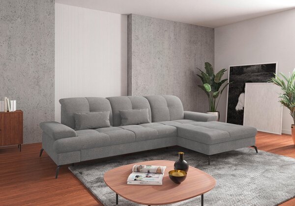 ROHOVÁ SEDAČKA, textil, světle šedá Sit & More - Sedací soupravy, Online Only