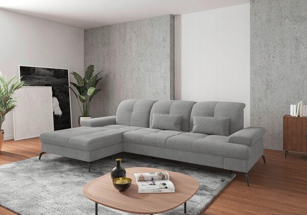 ROHOVÁ SEDAČKA, textil, světle šedá Sit & More - Sedací soupravy, Online Only