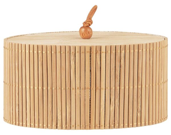 IB Laursen Oválná bambusová krabička s víkem