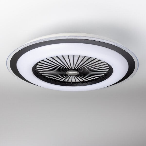 Brilagi - LED Stmívatelné svítidlo s ventilátorem RONDA LED/48W/230V černá + DO