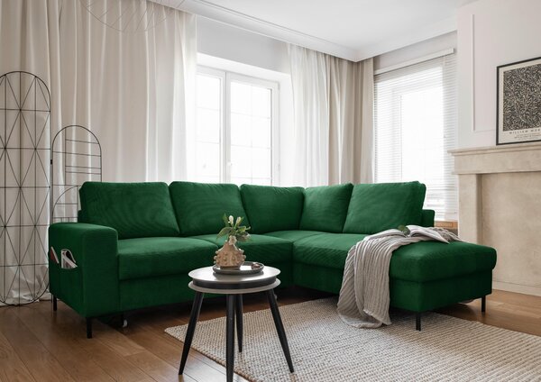 ROHOVÁ SEDAČKA, textil, smaragdově zelená MID.YOU - Sedací soupravy, Online Only
