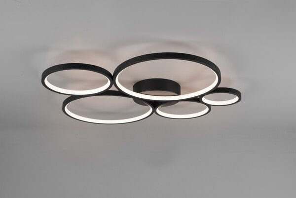 Trio 622610532 LED přisazené stropní svítidlo Rondo 1x49W | SMD | 5600lm | 3000K - 3 fázové stmívání, matná černá