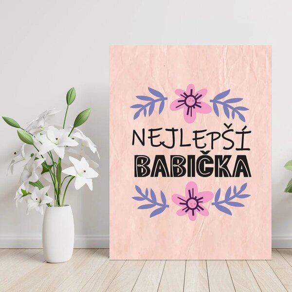 Sablio Dárková cedulka Nejlepší babička: 30x40 cm