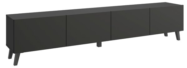 NÍZKÁ KOMODA, černá, 190/40/32 cm P & B - Černé komody, Online Only