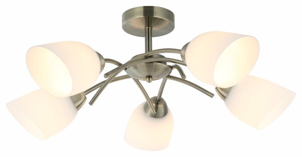 Přisazený lustr DONNA 5xE27/60W/230V patina