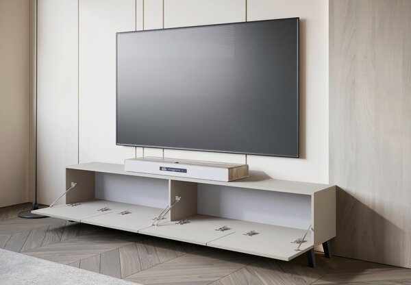 NÍZKÁ KOMODA, béžová, kašmírová, 190/40/32 cm P & B - TV stolky & komody pod TV, Online Only
