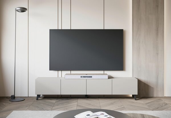 NÍZKÁ KOMODA, béžová, kašmírová, 190/40/32 cm P & B - TV stolky & komody pod TV, Online Only