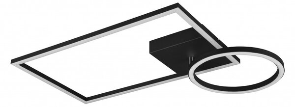 Trio R62182132 LED přisazené stropní svítidlo Verso 1x24,5W | 3000lm | 3000K - nastavitelné, 3 fázové stmívání, matná černá