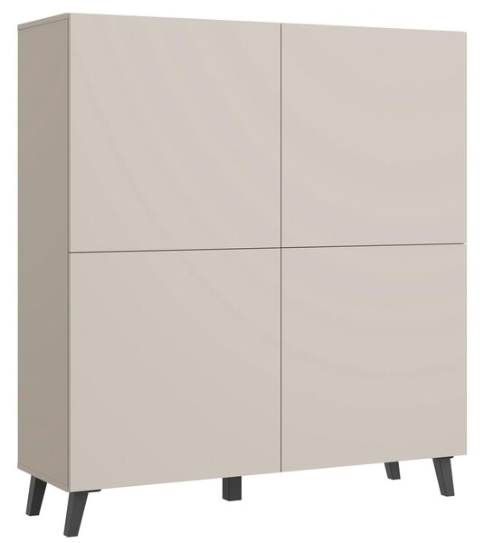 VYSOKÁ KOMODA, béžová, kašmírová, 120/128/39 cm P & B - Online Only komody, Online Only