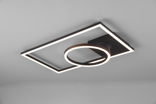 Trio R62182132 LED přisazené stropní svítidlo Verso 1x24,5W | 3000lm | 3000K - nastavitelné, 3 fázové stmívání, matná černá