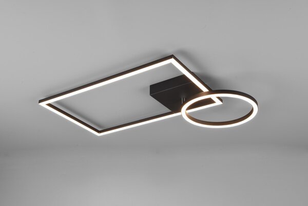Trio R62182132 LED přisazené stropní svítidlo Verso 1x24,5W | 3000lm | 3000K - nastavitelné, 3 fázové stmívání, matná černá