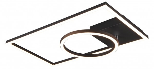 Trio R62182132 LED přisazené stropní svítidlo Verso 1x24,5W | 3000lm | 3000K - nastavitelné, 3 fázové stmívání, matná černá
