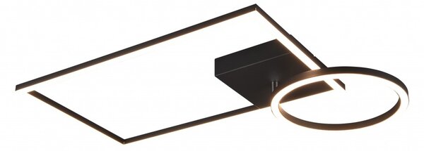 Trio R62182132 LED přisazené stropní svítidlo Verso 1x24,5W | 3000lm | 3000K - nastavitelné, 3 fázové stmívání, matná černá