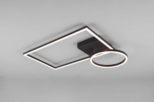 Trio R62182132 LED přisazené stropní svítidlo Verso 1x24,5W | 3000lm | 3000K - nastavitelné, 3 fázové stmívání, matná černá