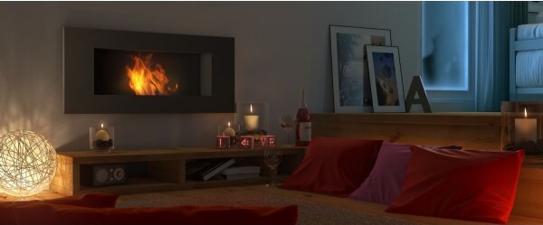 Kratki DELTA2/CZARNY/TUV - Vestavěný BIO DELTA2 krb 40x90 cm 2kW černá