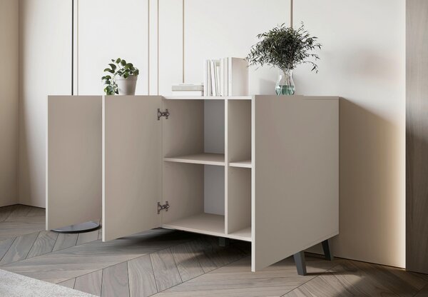 ŠIROKÁ KOMODA, béžová, kašmírová, 120/76/39 cm P & B - Online Only komody, Online Only