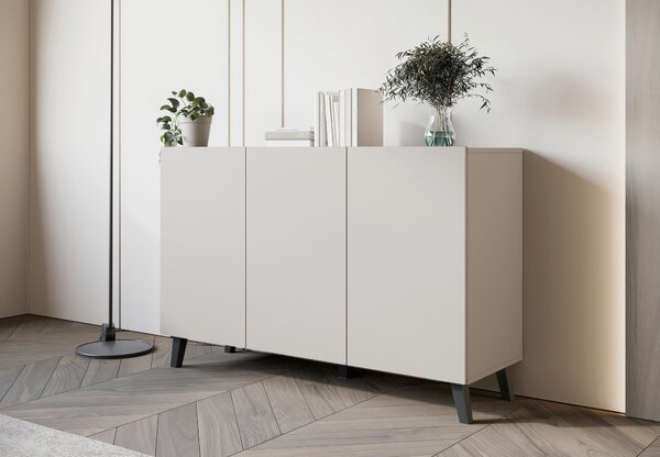 ŠIROKÁ KOMODA, béžová, kašmírová, 120/76/39 cm P & B - Online Only komody, Online Only