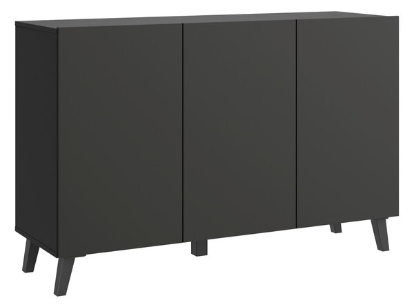 ŠIROKÁ KOMODA, černá, 120/76/39 cm P & B - Online Only komody, Online Only