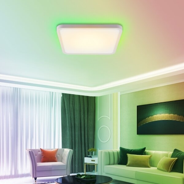 Immax NEO 07168-W40-LED RGB+CCT Stmívatelné svítidlo 50W/230V Wi-Fi Tuya bílá+DO