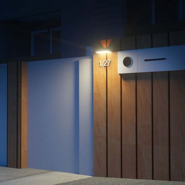 LED Solární nástěnné svítidlo se senzorem LED/3W/3,7V 3000K/4000K IP65 bílá