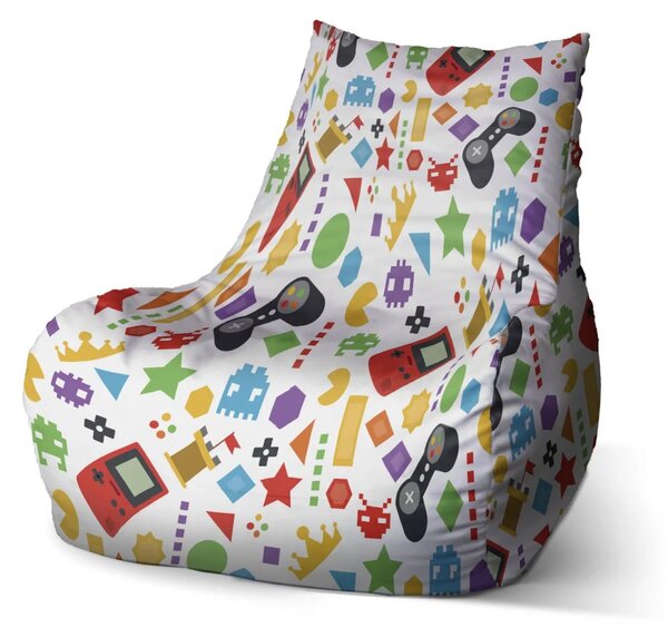 Sablio Sedací vak Bean Videohra - 60 x 70 x 70 cm