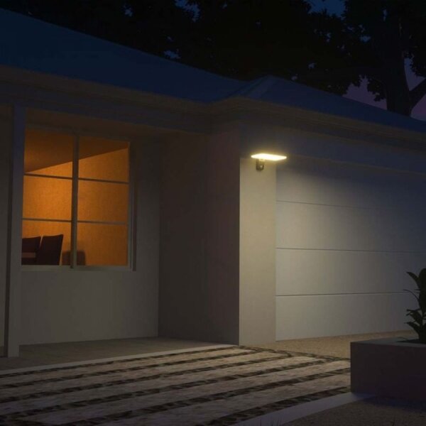 LED Solární nástěnné svítidlo se senzorem LED/15W/3,2V 4000K/6000K IP65 černá