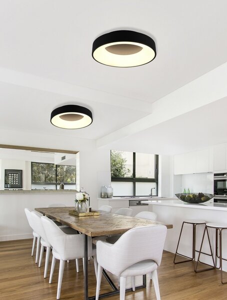 Trio 671210132 LED přisazené stropní svítidlo Girona 1x27W | SMD | 3000lm | 3000K - 3 fázové stmívání, matná černá