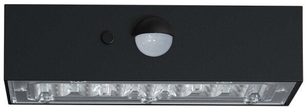 LED Solární nástěnné svítidlo se senzorem LED/3W/3,7V 3000K/4000K IP65 černá