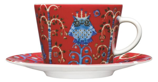Iittala Šálek na capuccino s podšálkem Taika, red