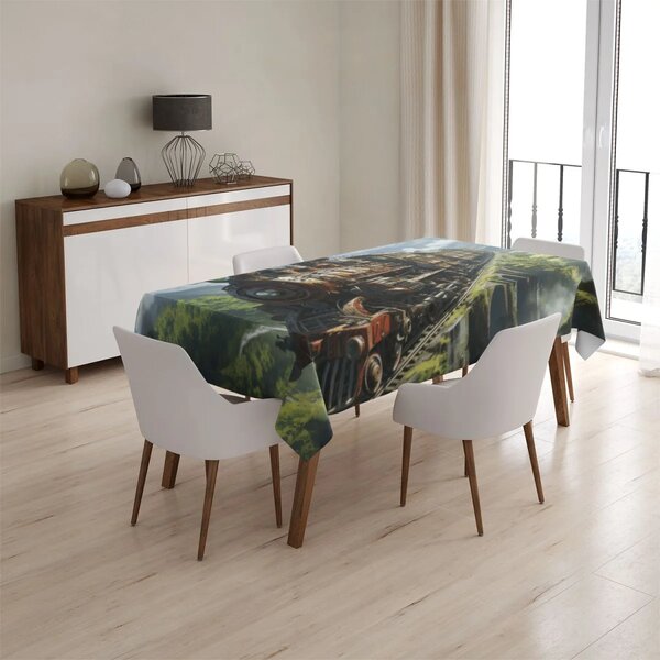 Sablio Ubrus Parní lokomotiva na viaduktu - 90x90 cm