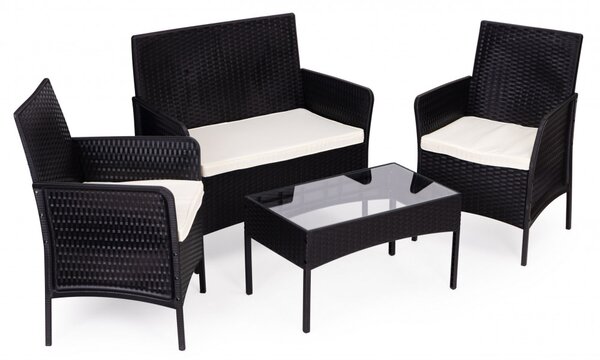 Sada zahradního nábytku plast MultiGarden černá 4 ks