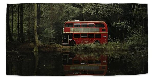 Sablio Ručník Červený patrový autobus - 30x50 cm