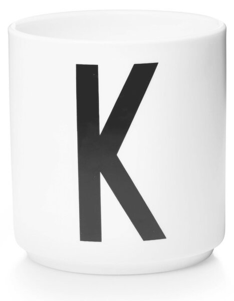 Design Letters Hrnek s písmenem K, white