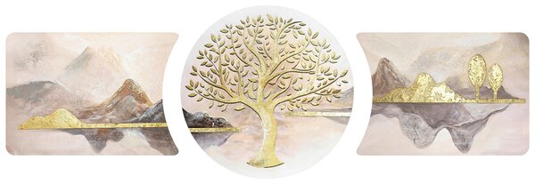 OLEJOMALBA, krajina a příroda, stromy, hory, 150/50 cm Monee - Olejomalby