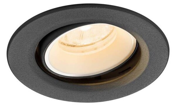 BIG WHITE SLV NUMINOS MOVE XS Stropní vestavné svítidlo, 2700 K, 20°, IP20, kulaté, černé / bílé 1009326