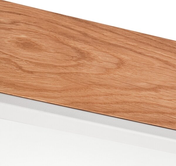 Stropní svítidlo OAK SQUARE 4xE27/15W/230V 39x39 cm dub/bílá