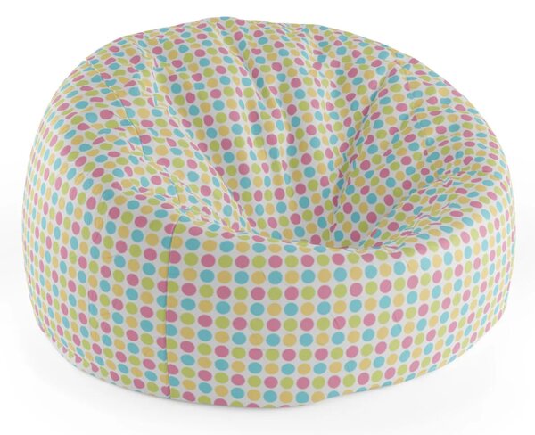 Sablio Sedací vak Cocoon Veselé barevné puntíky - 75 x 45 x 35 cm