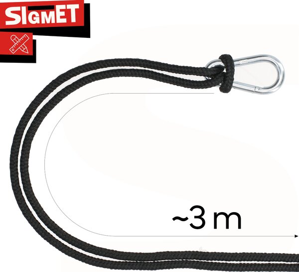 Sada pro zavěšení houpací sítě/houpačky s popruhy a montážními háky 2x3m