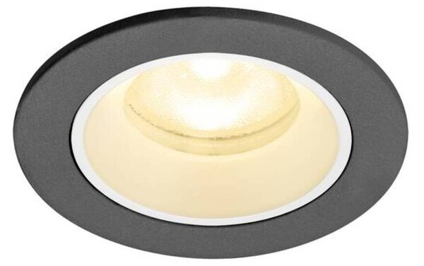 BIG WHITE SLV NUMINOS XS Stropní vestavné svítidlo, 3000 K, 55°, IP20, kulaté, černé / bílé 1009296