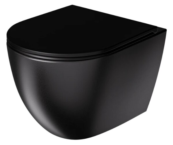 WC SET Geberit DuoFix s WC mísou Caneo, černá + tlačítko Delta 50, černá + izolační deska