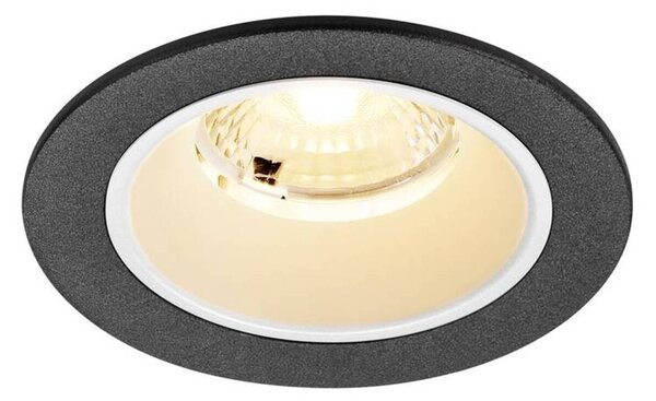 BIG WHITE SLV NUMINOS S Stropní vestavné svítidlo, 3000 K, 40°, IP20, kulaté, černé / bílé 1009455