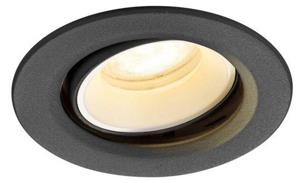 BIG WHITE SLV NUMINOS MOVE XS Stropní vestavné svítidlo, 3000 K, 55°, IP20, kulaté, černé / bílé 1009350