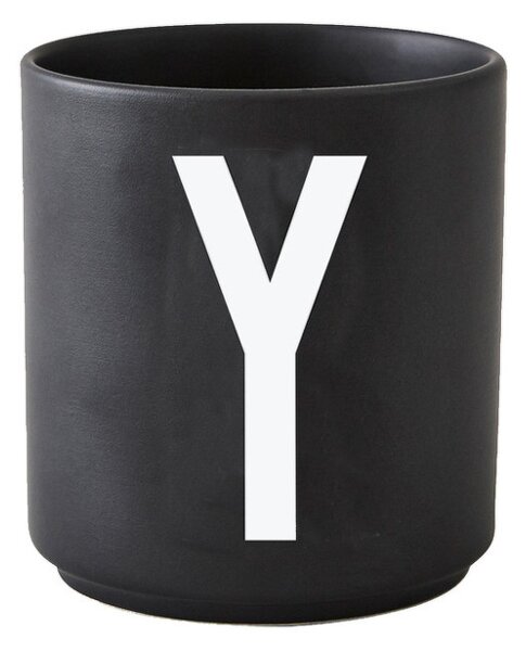 Design Letters Hrnek s písmenem Y, black