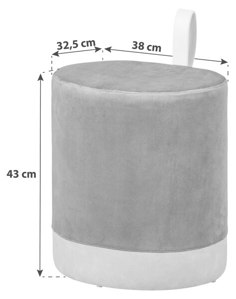 TABURET, plast, textil, kompozitní dřevo, 38/43/32,5 cm MID.YOU - Online Only lavice, Online Only