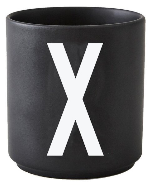 Design Letters Hrnek s písmenem X, black