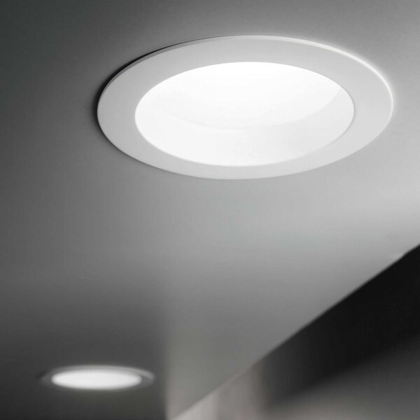 Ideal Lux 193519 LED zápustné stropní bodové svítidlo Basic wide 1x10W | 1000lm | 3000K | IP44 - bílá