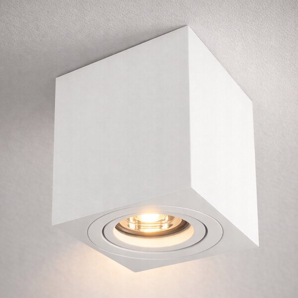 Stropní svítidlo GU10 LED, pohyblivé, 60x100 mm, vysoké bodové světlo, bílé
