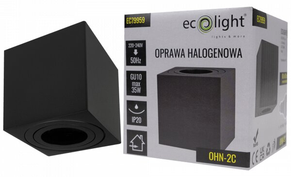 Přisazené halogenové trubicové LED stropní bodové světlo GU10, černé