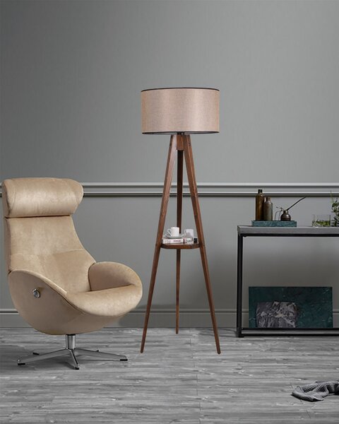 ASIR Stojací lampa LAMBADER ořech