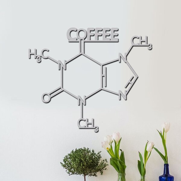 Dřevěný obraz COFFEE FORMULA | Rozměry (cm): 40x33 | Zvolte barvu dekoru: Ořech